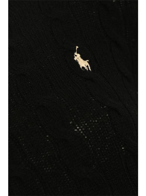 Dolcevita a trecce in misto lana e cashmere Nero POLO RALPH LAUREN | 211888686001